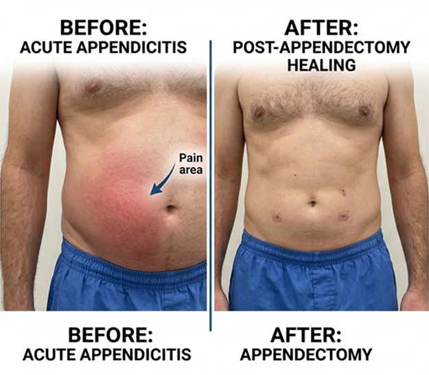 Appendicitis before after